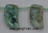 CTD1188 Top drilled 15*30mm - 16*32mm horn plated quartz beads