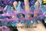 CTD1210 Top drilled 7*25mm - 9*40mm sticks plated quartz beads