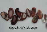 CTD1501 Top drilled 25*45mm - 30*50mm freeform agate slab beads