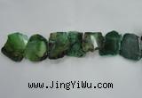 CTD1506 Top drilled 30*40mm - 40*50mm freeform agate slab beads
