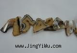 CTD1508 Top drilled 30*45mm - 40*60mm freeform agate slab beads