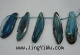 CTD1527 Top drilled 30*50mm - 35*75mm freeform agate slab beads