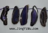 CTD1528 Top drilled 25*50mm - 30*80mm freeform agate slab beads