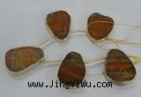 CTD1598 Top drilled 35*40mm - 35*45mm freeform agate beads