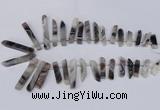 CTD1606 Top drilled 6*25mm - 8*50mm sticks botswana agate beads