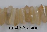 CTD1624 Top drilled 4*15mm - 6*35mm sticks plated quartz beads