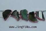 CTD1747 Top drilled 25*35mm - 35*50mm freeform agate slab beads