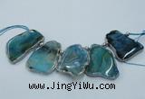 CTD1764 Top drilled 20*40mm - 35*55mm freeform agate slab beads