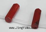 CTD1809 Top drilled 10*30mm - 10*32mm sticks red jasper beads