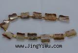 CTD1993 Top drilled 18*25mm - 20*25mm freeform druzy citrine beads