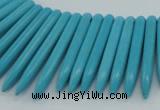 CTD2023 Top drilled 5*20mm - 5*45mm sticks turquoise beads