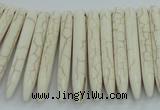 CTD2028 Top drilled 5*40mm - 5*45mm sticks turquoise beads
