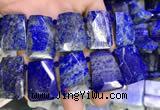 CTD2106 Top drilled 20*28mm - 22*32mm faceted freeform lapis lazuli beads
