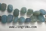 CTD2126 Top drilled 15*25mm - 18*25mm freeform agate beads