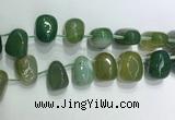 CTD2128 Top drilled 15*25mm - 18*25mm freeform agate beads