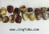 CTD2149 Top drilled 15*25mm - 18*25mm freeform mookaite beads