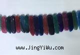 CTD2175 Top drilled 8*20mm - 10*40mm sticks agate gemstone beads