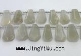 CTD2332 Top drilled 16*18mm - 20*30mm faceted freeform moonstone beads