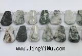 CTD2343 Top drilled 16*18mm - 20*30mm faceted freeform jade beads