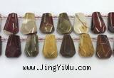 CTD2348 Top drilled 16*18mm - 20*30mm faceted freeform mookaite beads