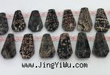 CTD2351 Top drilled 16*18mm - 20*30mm freeform red snowflake obsidian beads