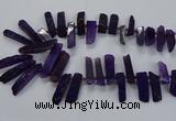 CTD2534 Top drilled 8*30mm - 11*50mm sticks agate gemstone beads