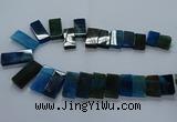 CTD2611 Top drilled 14*27mm - 16*42mm rectangle agate beads