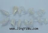 CTD2620 Top drilled 10*25mm - 20*45mm nuggets plated druzy quartz beads