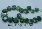 CTD2644 Top drilled 20*25mm - 30*40mm faceted freeform agate beads