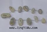 CTD2710 15.5 inches 20*30mm - 35*45mm freeform druzy agate beads