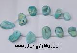 CTD2714 15.5 inches 20*30mm - 35*45mm freeform druzy agate beads