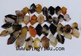 CTD2871 Top drilled 12*25mm - 18*45mm sticks agate gemstone beads