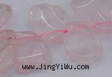 CTD320 Top drilled 15*20mm - 20*25mm freeform rose quartz beads