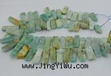 CTD3517 Top drilled 10*20mm - 12*40mm sticks amazonite beads