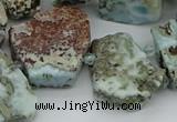 CTD3539 Top drilled 15*20mm - 25*30mm freeform larimar beads