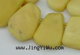 CTD3572 Top drilled 15*18mm - 22*30mm freeform yellow jade beads