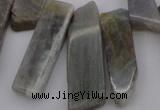 CTD358 Top drilled 10*25mm - 10*50mm wand labradorite beads