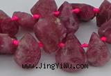 CTD3626 Top drilled 10*15mm - 15*20mm freeform pink tourmaline beads