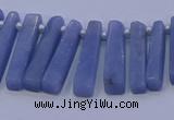 CTD3694 Top drilled 6*15mm - 8*35mm sticks blue angel skin gemstone beads
