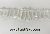 CTD3720 Top drilled 8*20mm - 10*50mm sticks white crystal beads