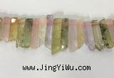 CTD3728 Top drilled 8*20mm - 10*50mm sticks mixed quartz beads