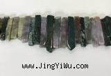 CTD3732 Top drilled 8*20mm - 10*50mm sticks Indian agate beads