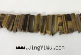 CTD3738 Top drilled 8*20mm - 10*50mm sticks yellow tiger eye beads