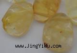 CTD391 Top drilled 20*25mm - 22*30mm freeform citrine beads