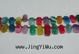 CTD4009 Top drilled 14*22mm - 22*42mm freeform agate gemstone beads