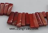 CTD403 Top drilled 4*15mm - 6*20mm sticks red jasper beads