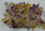 CTD420 Top drilled 12*25mm - 18*40mm nuggets amethyst & citrine beads