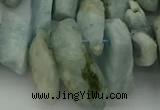 CTD422 Top drilled 10*20mm - 18*35mm nuggets aquamarine beads