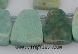 CTD446 Top drilled 20*25mm - 25*28mm freeform amazonite beads
