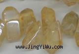 CTD541 Top drilled 12*20mm - 14*35mm nuggets plated quartz beads